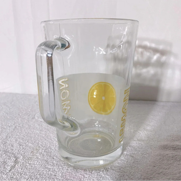 Vintage Cerve Italian Frosted Glass Lemon Lemonade Pitcher - Picture 6 of 11